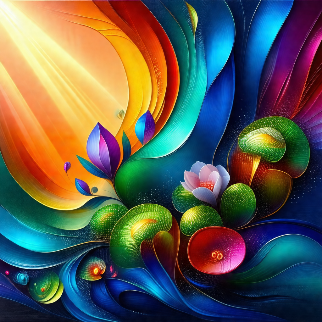 Vibrant and colorful painting of a flower