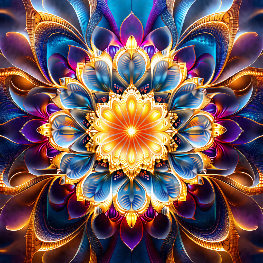 Vibrant and colorful flower with a yellow center