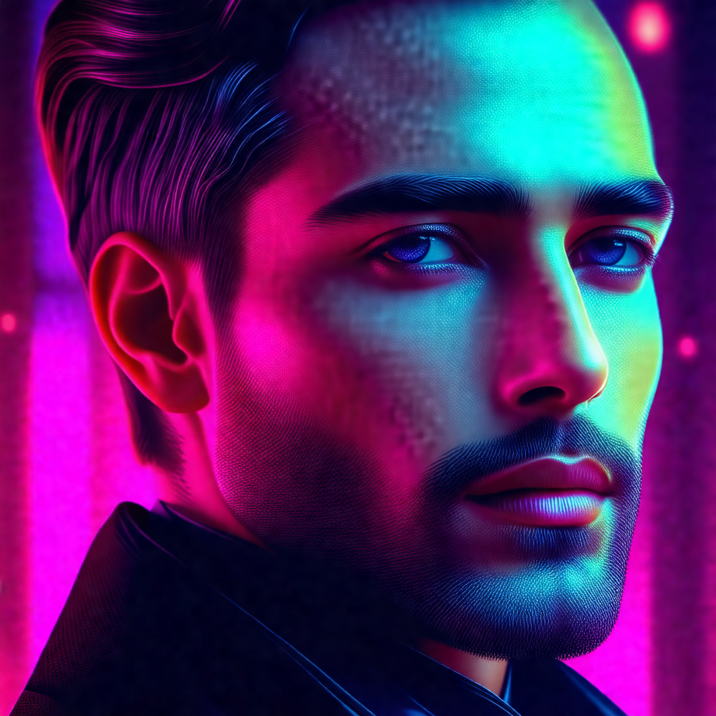 Man with dark hair and a beard, wearing a black jacket