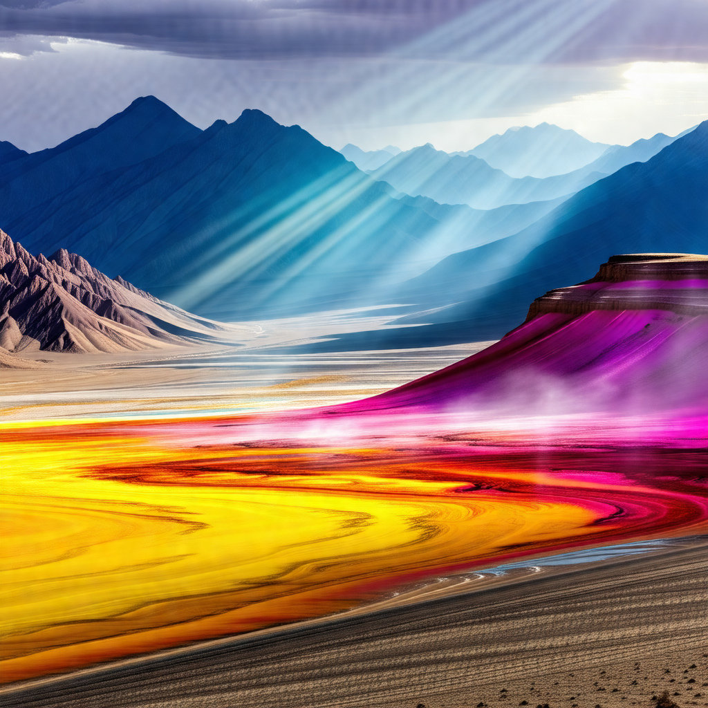 Beautiful landscape with a mountain range in the background