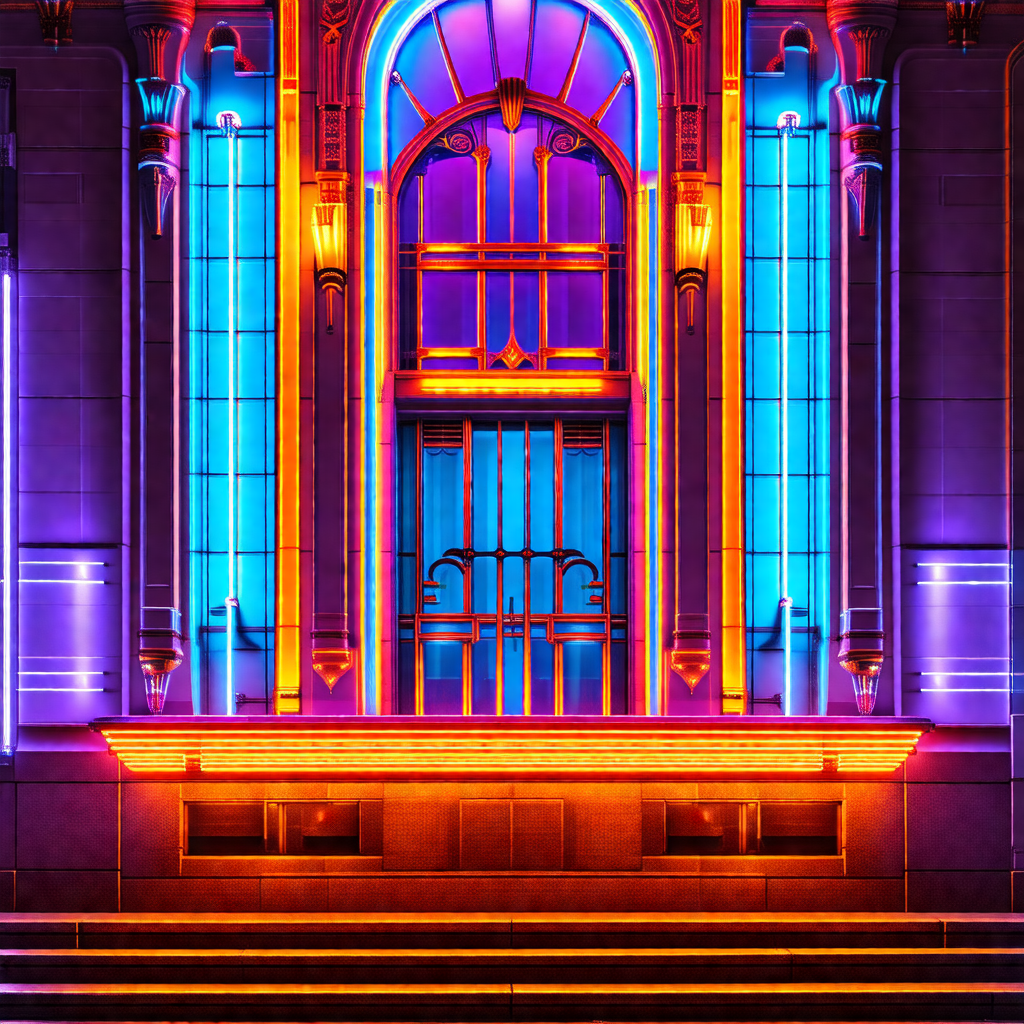 Large, ornate building with a colorful facade