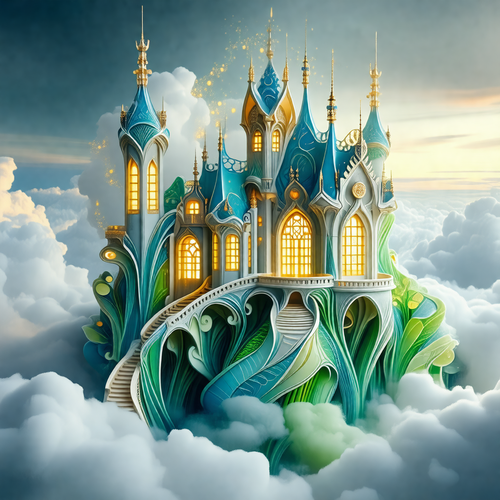Beautifully designed castle with a large, ornate structure