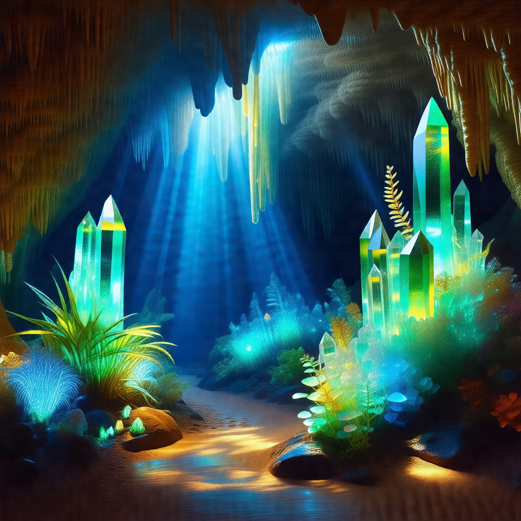Cave with a path leading through it
