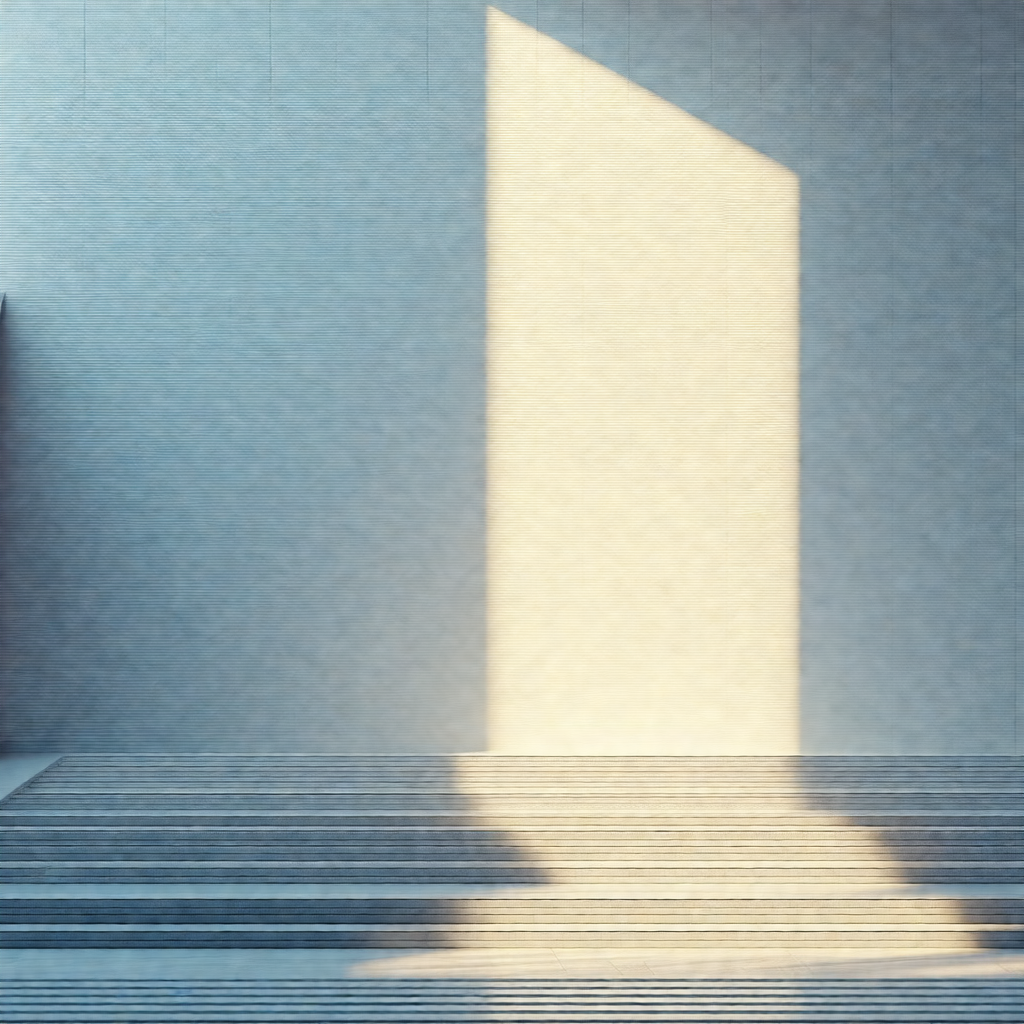 Large, open room with a bright sunlight shining through a...