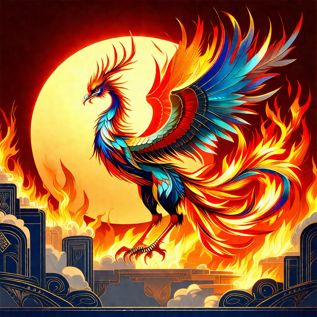 Large, colorful bird with a long tail, standing in the mi...