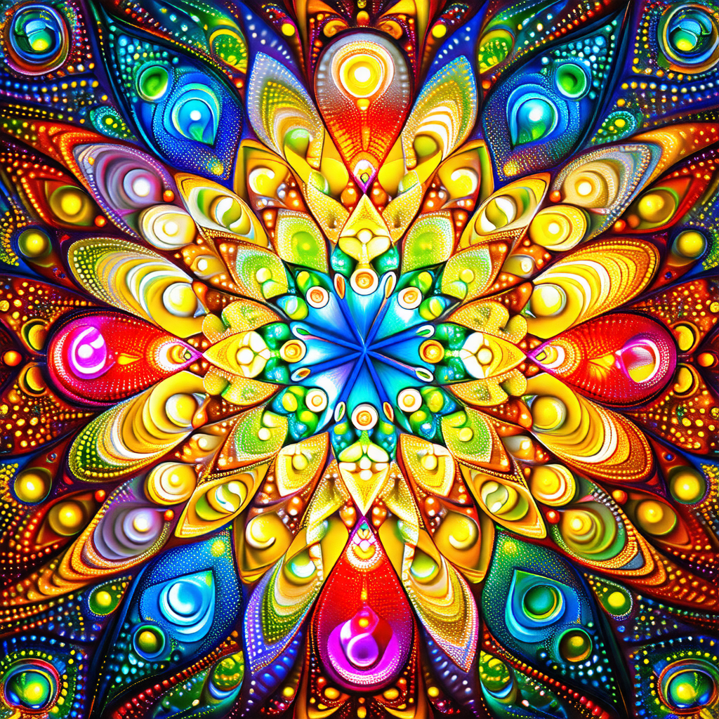 Vibrant and colorful flower with a yellow center