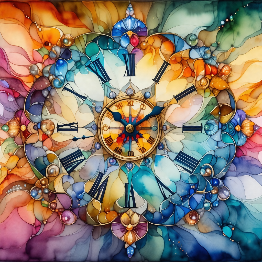 Large, colorful clock with a sunflower design