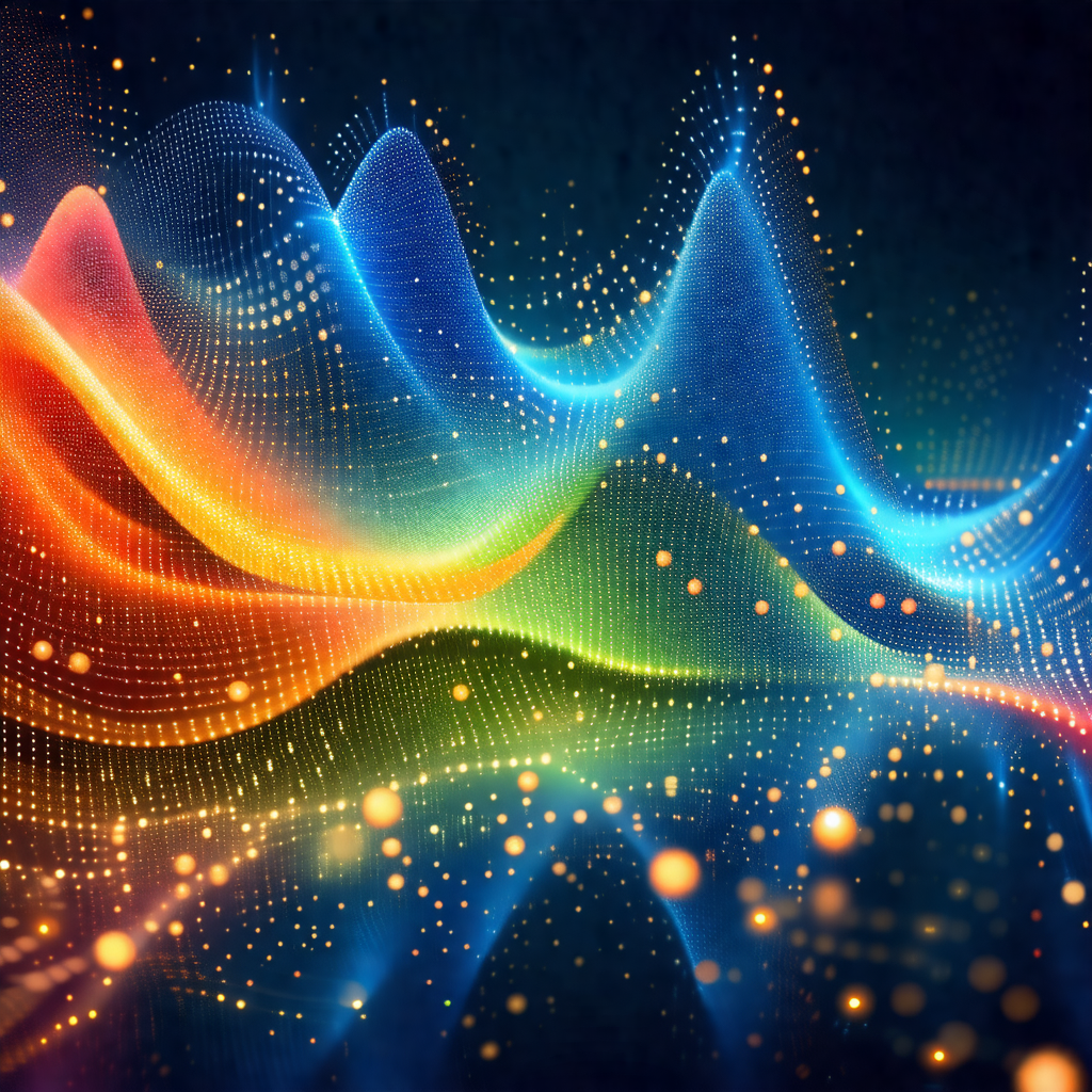 Vibrant and colorful display of light, resembling a rainbow