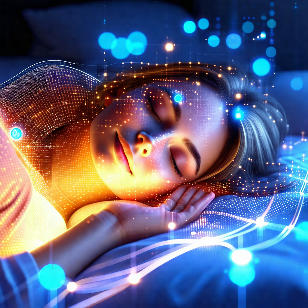 Woman sleeping on a bed