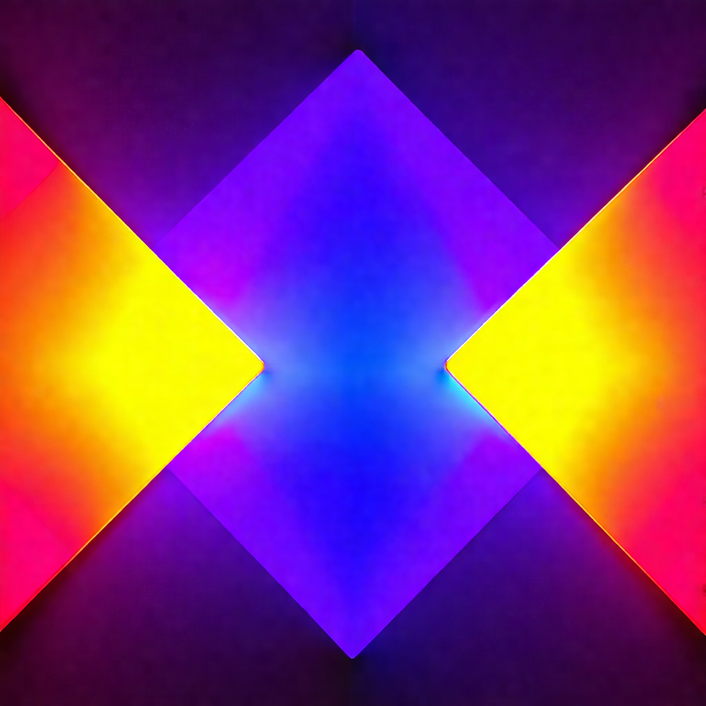 Close-up of a colorful, abstract art piece