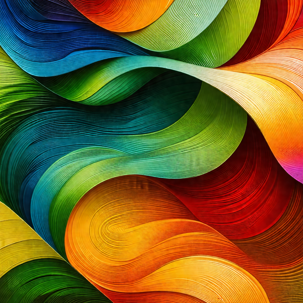 Colorful, swirling pattern that resembles a kaleidoscope