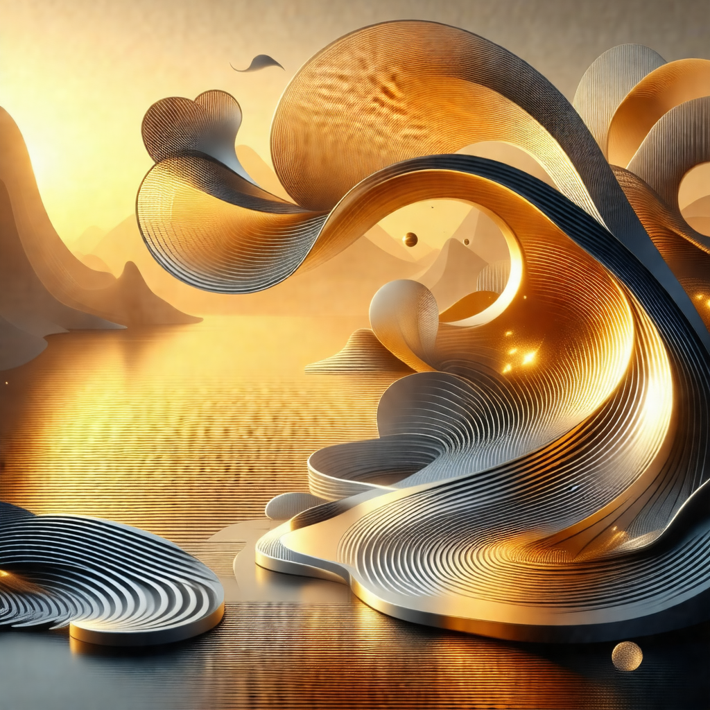 3d artwork of a book, featuring a unique design with a fl...