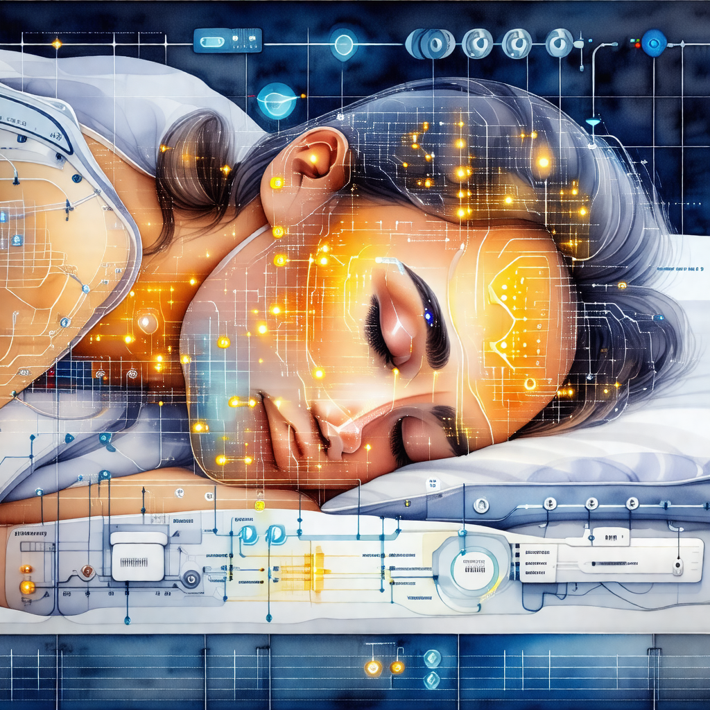 Painting of a woman sleeping on a bed