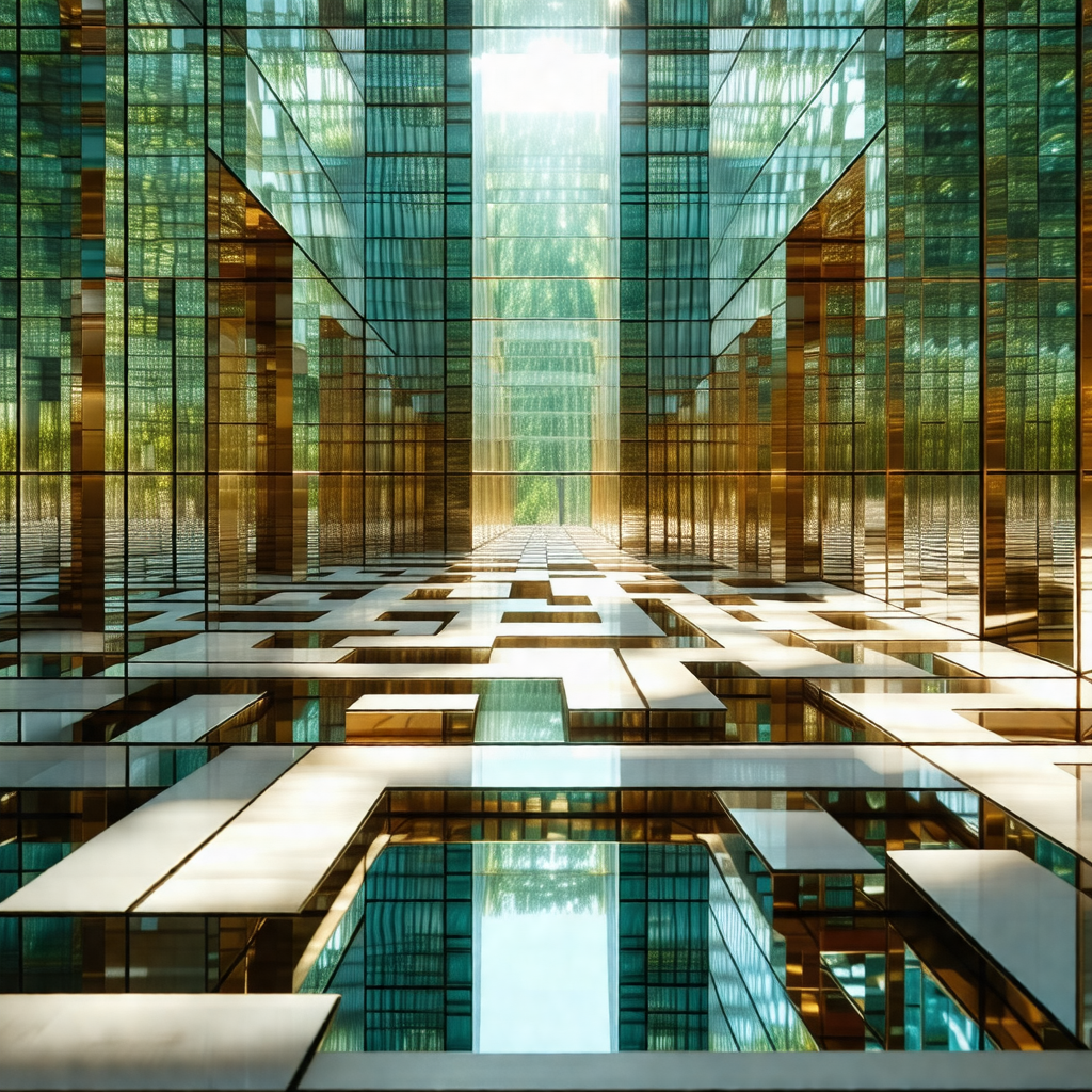Large, modern building with a glass facade