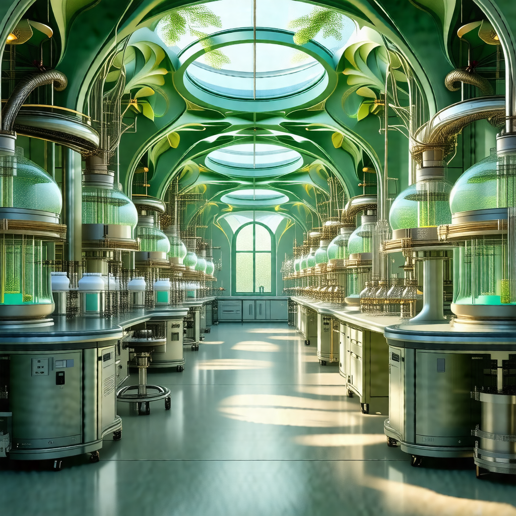 Large, well-lit laboratory filled with various machines a...
