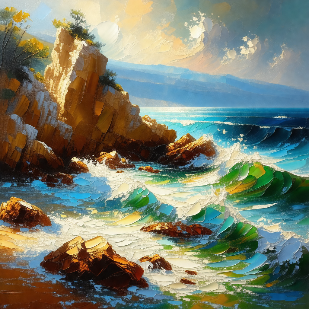 Beautiful beach scene with a large body of water, likely ...