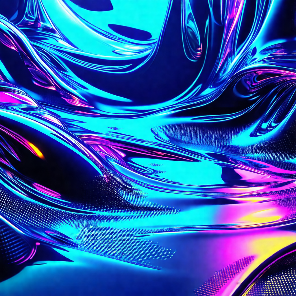 Blue and purple swirl pattern, which appears to be a refl...