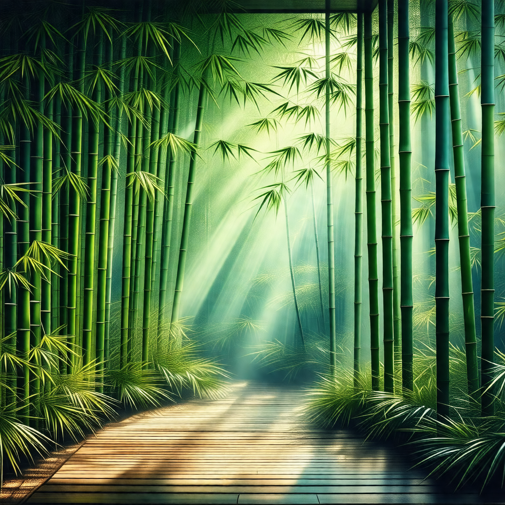Pathway surrounded by a lush green forest