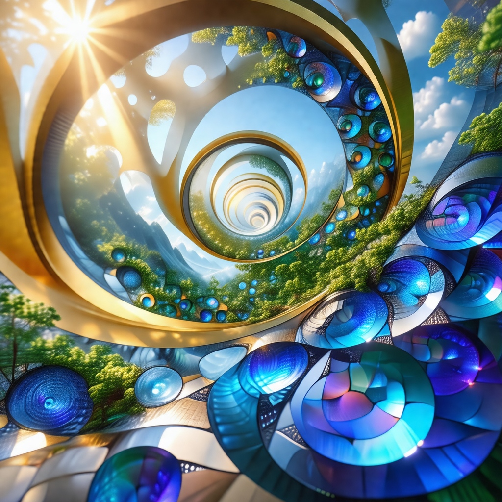 Colorful and intricate artwork featuring a spiral design