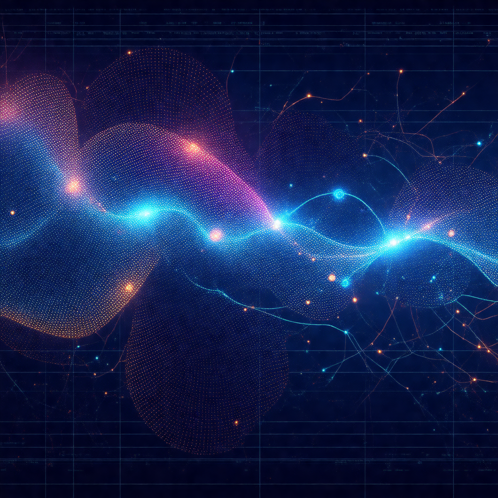 Blue and purple graphic of a lightning bolt, with a few o...