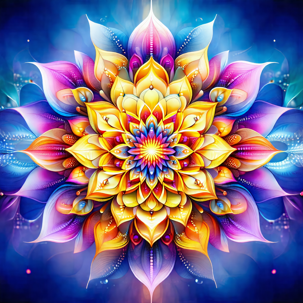 Vibrant and colorful flower, likely a sunflower, with a y...