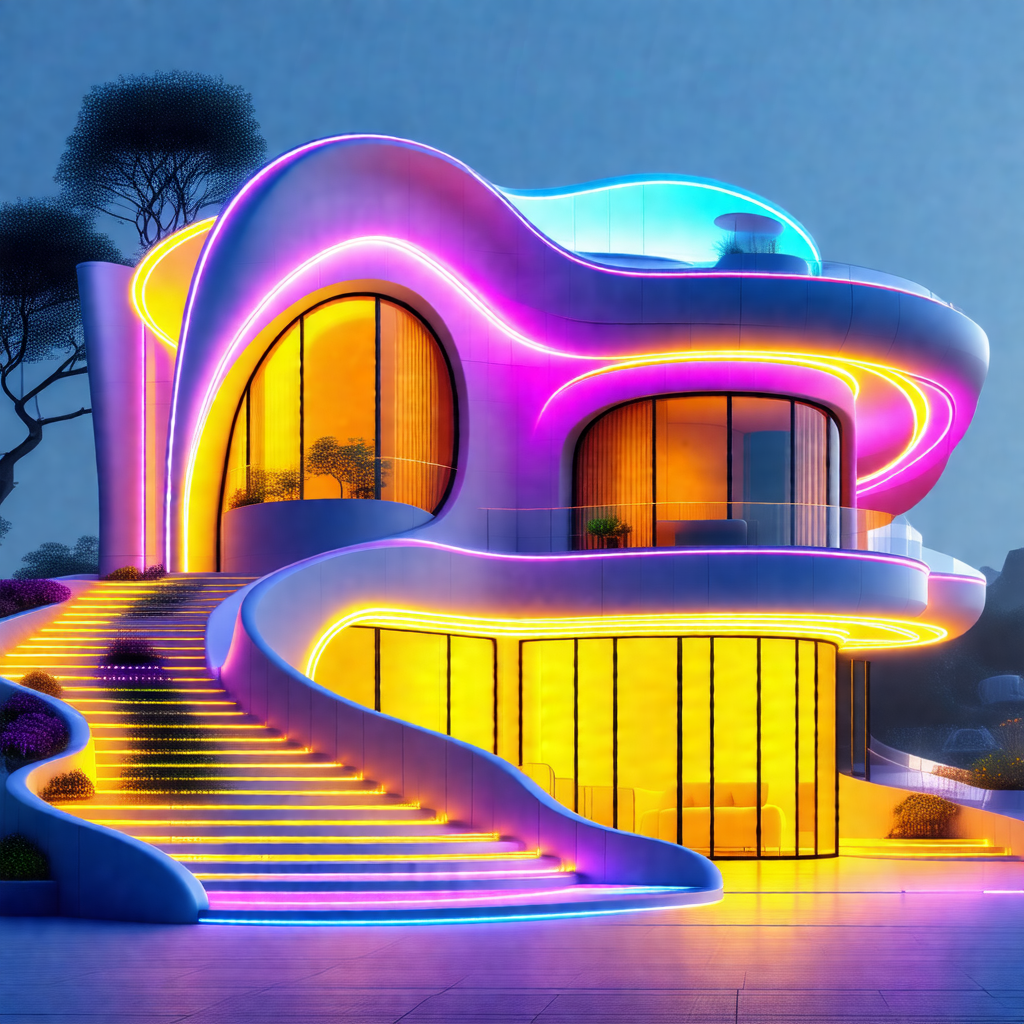 Large, futuristic-looking house with a unique design
