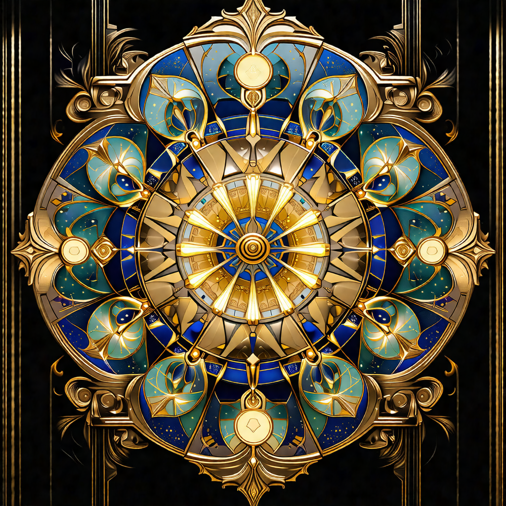 Large, ornate, and colorful circular design, likely a dec...