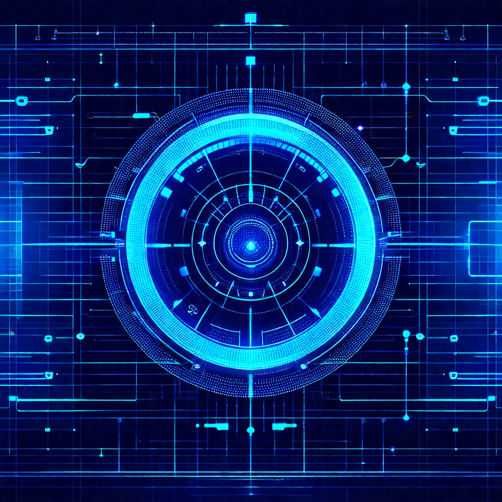 Close-up of a blue and white computer screen