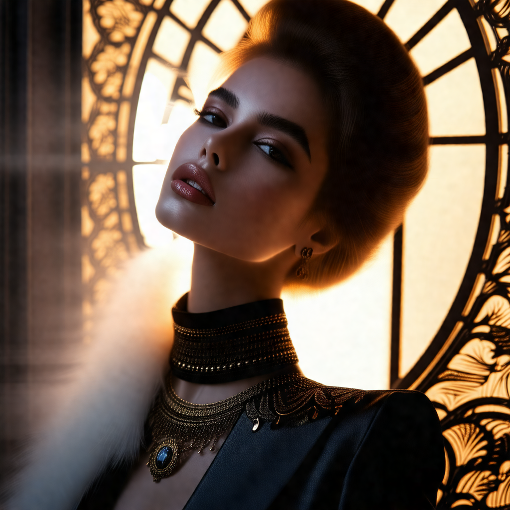 Woman with a large, curly hairdo, wearing a black jacket ...