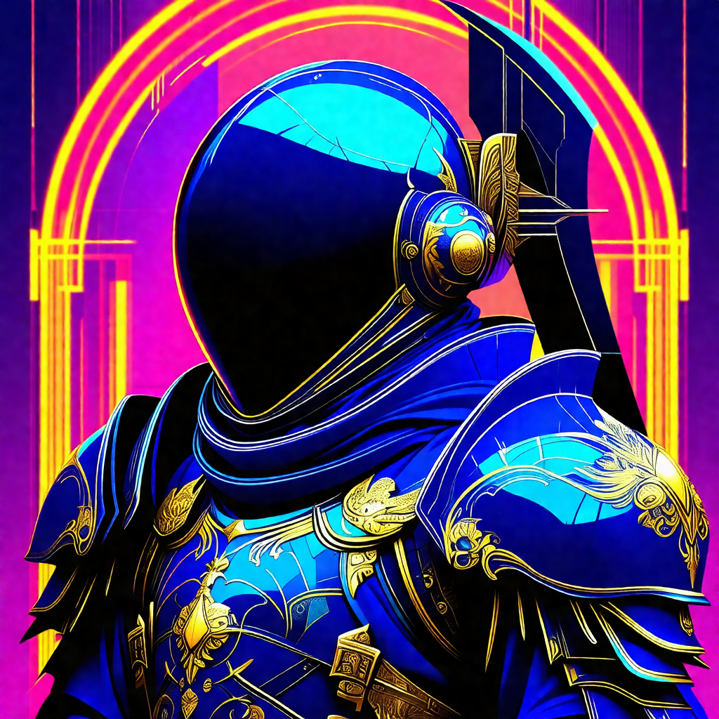 Person wearing a blue helmet and a blue suit