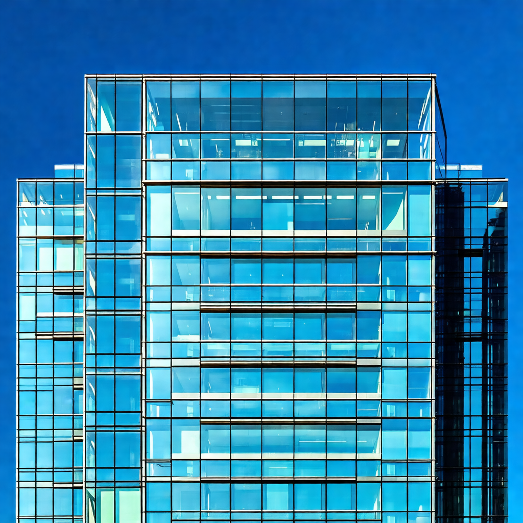Large, modern building with many windows