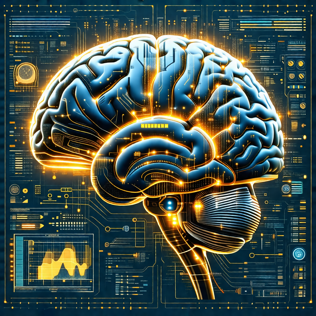Detailed illustration of a human brain, showcasing its in...