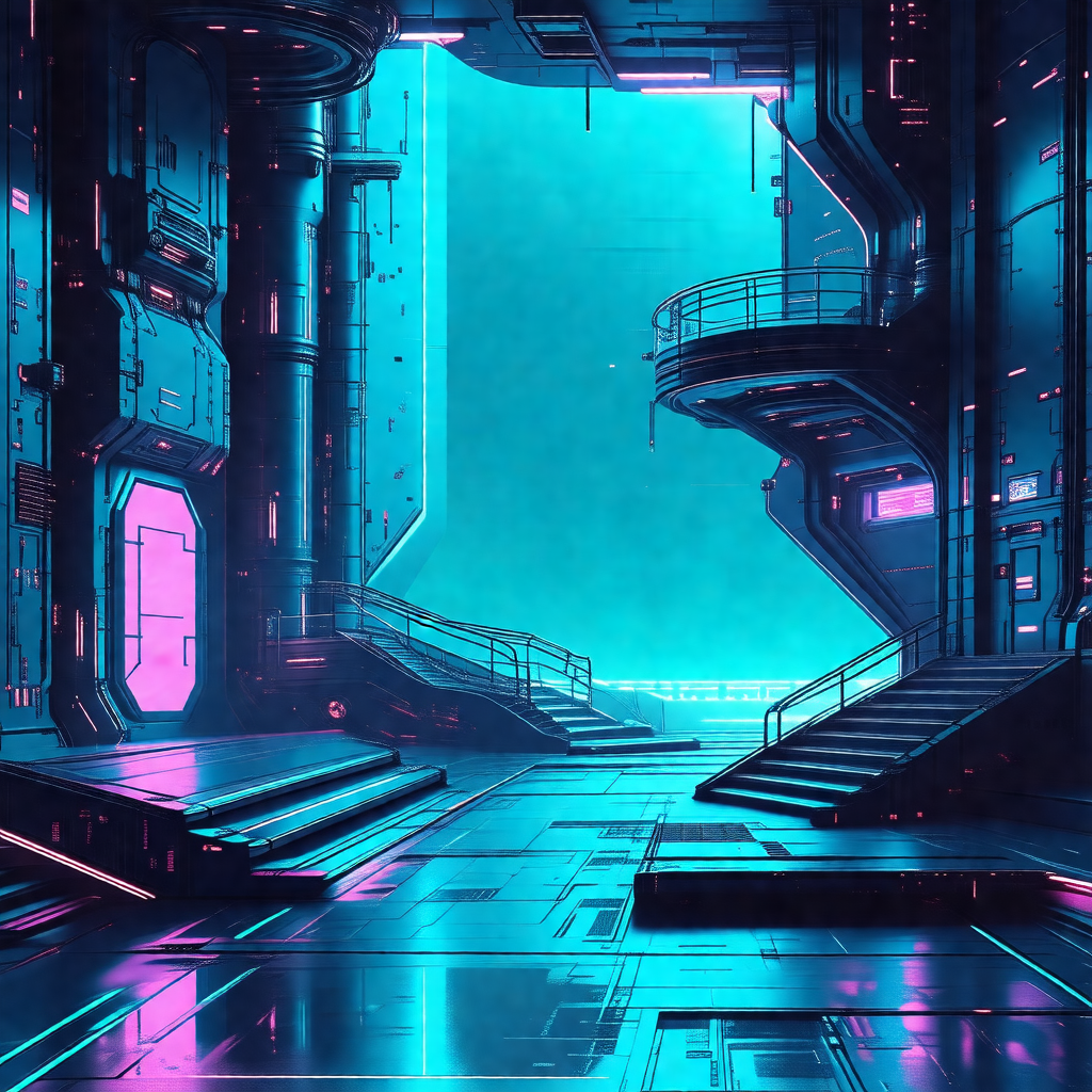 Futuristic, colorful, and surreal scene of a city with a ...