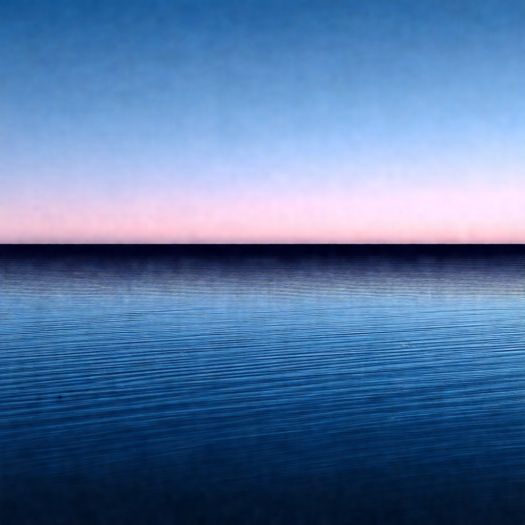 Vast ocean with a beautiful sunset in the background