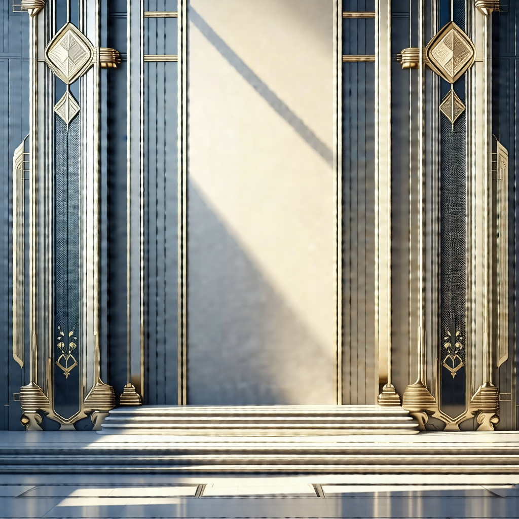 Large, ornate doorway with two doors, one on the left and...