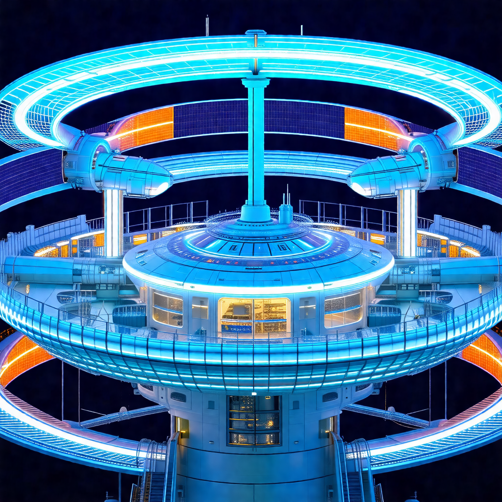 Large, futuristic-looking building with a dome-shaped str...