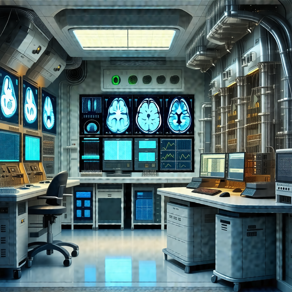 Computer-generated (cgi) depiction of a hospital room, fe...