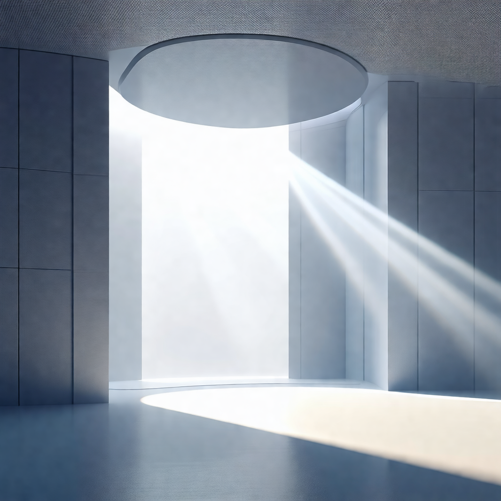 Large, open doorway with a bright light shining through it
