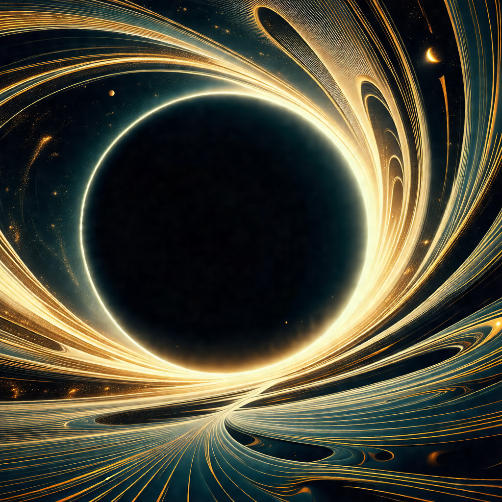 Black hole in the center of a brightly lit spiral