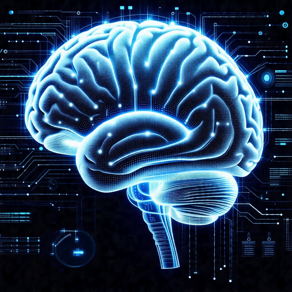 Close-up of a human brain, with a focus on the frontal lobe