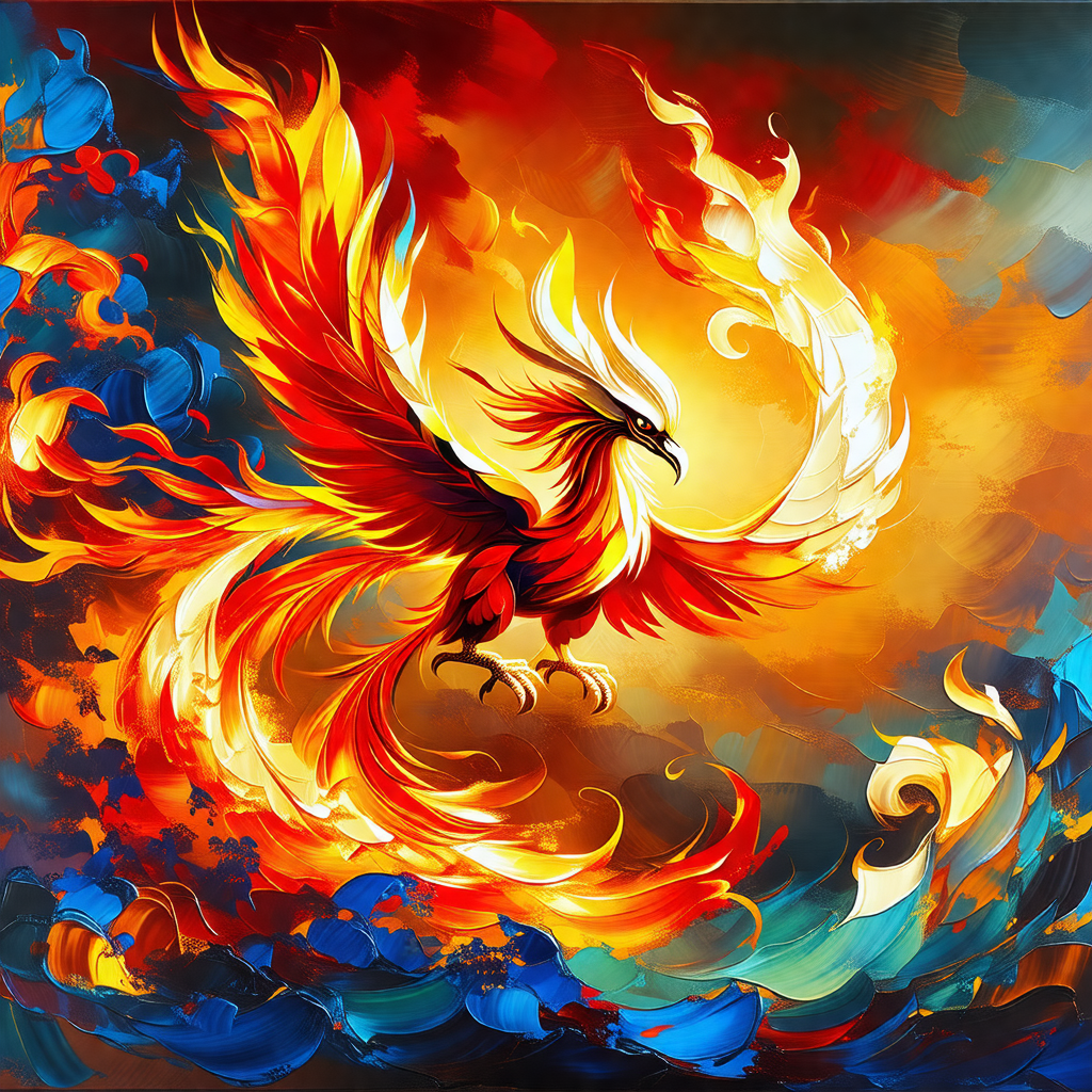 Large, colorful bird with a long tail, soaring through th...