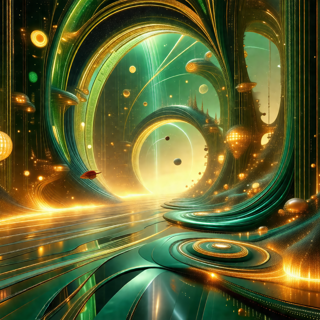 Futuristic, colorful, and detailed illustration of a spac...