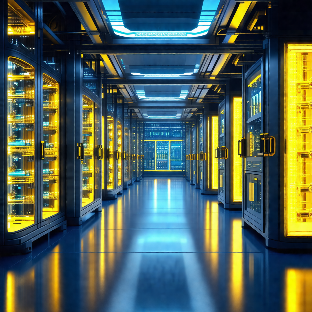 Large, well-lit room filled with numerous computer servers
