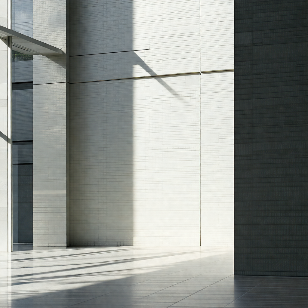 Large, modern building with a glass facade