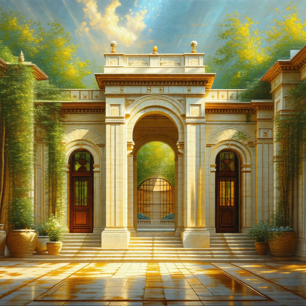 Large, ornate building with a grand entrance