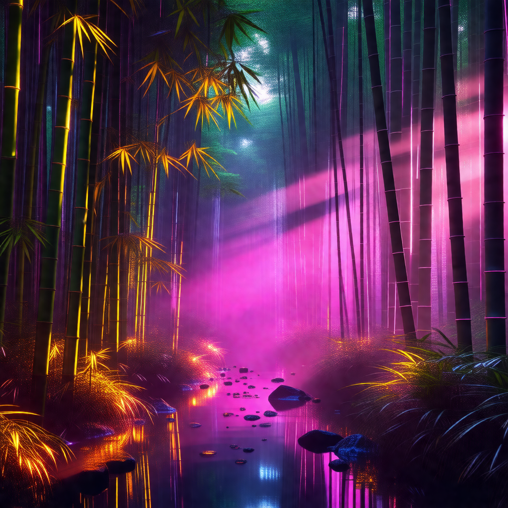 Serene scene of a river flowing through a forest