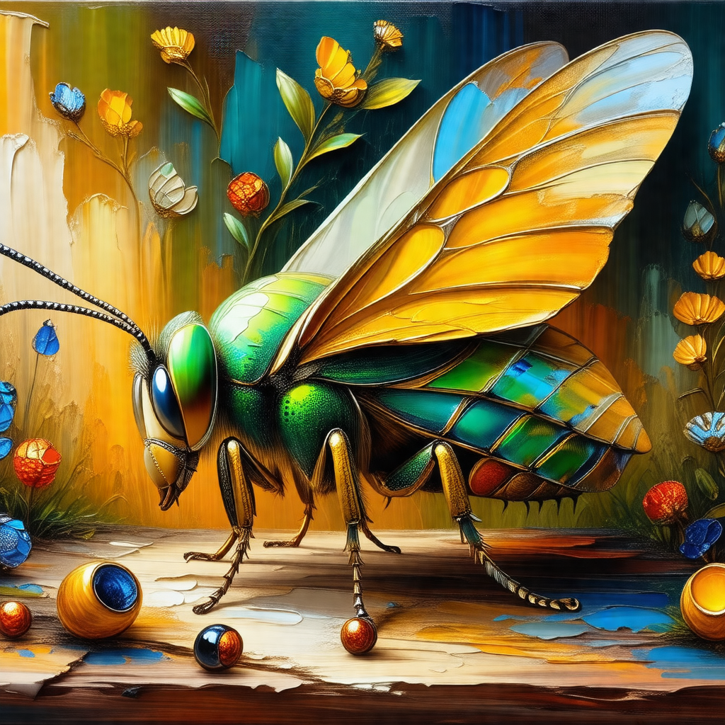 Large, colorful butterfly with green, yellow, and orange ...