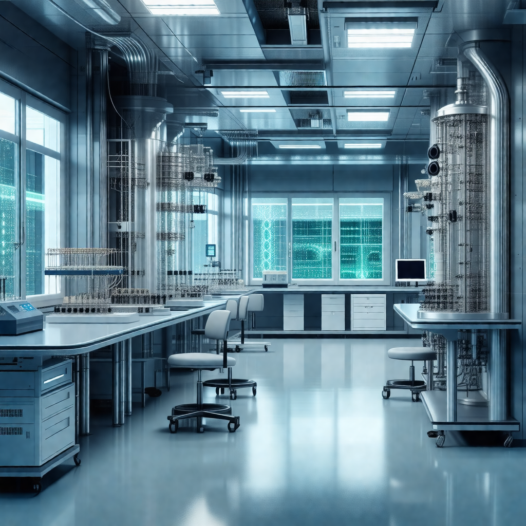 Large, well-lit laboratory with a variety of equipment an...