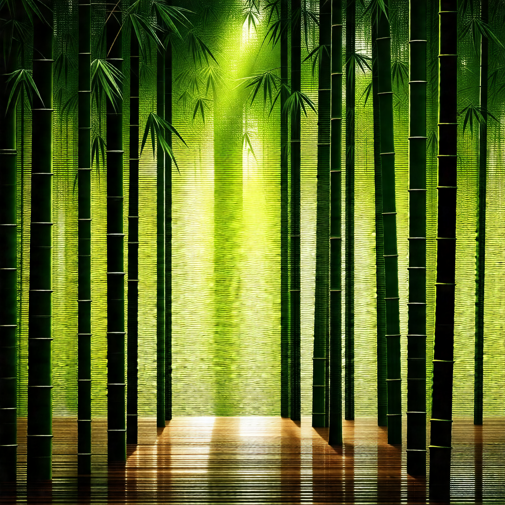 Serene scene of a forest with a pathway leading through t...