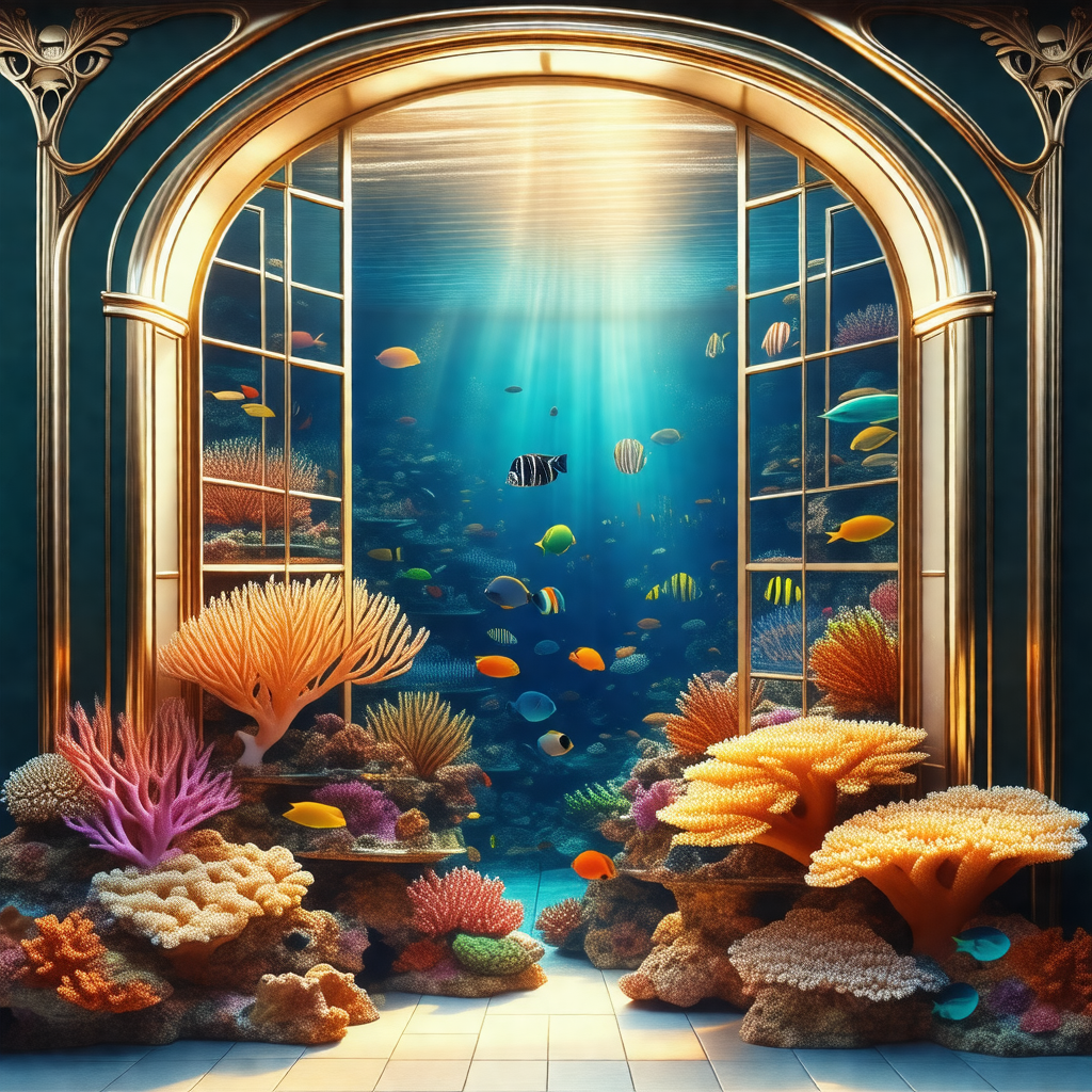 Beautiful underwater scene with a variety of colorful fis...